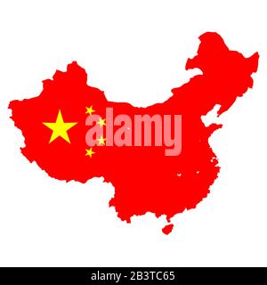 China map isolated on white background. Vector illustration Stock Vector