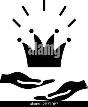 Selt declaring black icon, concept illustration, vector flat symbol, glyph sign. Stock Vector