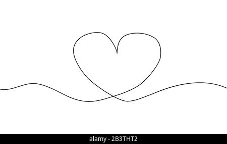 Continuous line heart drawing. Minimalist design. Hearts Design ...