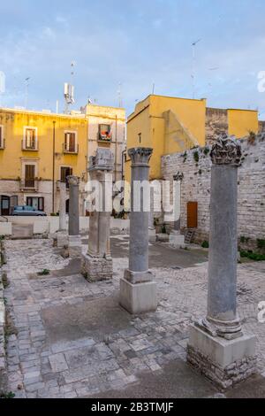 Ruderi di Santa Maria del Buonconsiglio, ruins of the church of Good Advice, old quarter, Bari, Puglia, Italy Stock Photo