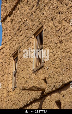 Inside the historic old town of Bait al safah in Al Hamra near Nizwa in Oman Stock Photo