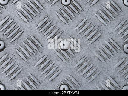 Seamless steel diamond plate texture. Stock Photo