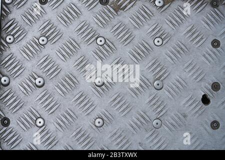 Seamless steel diamond plate texture. Stock Photo