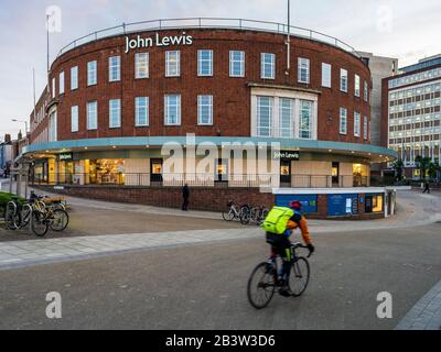 John Lewis Department Store in Norwich Norfolk UK, completed in 1953, formerly Bonds Department Store, architect Robert Owen Bond Stock Photo