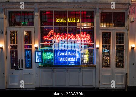 Genuine Liquorette cocktail bar in Rathbone Place Fitzrovia in London's West End Stock Photo