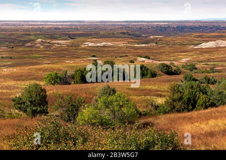 SD00296...SOUTH DAKOTA - View of the Badlands Wilderness from Sage Creek Basin Overlook in Badlands National Park. Stock Photo