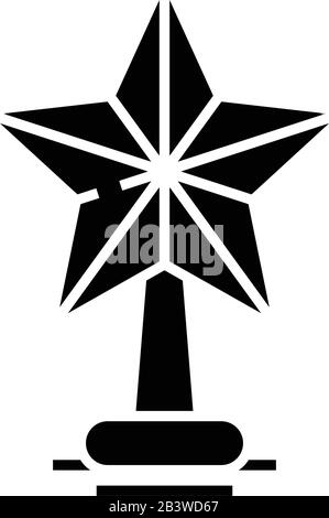 Star toy black icon, concept illustration, vector flat symbol, glyph sign. Stock Vector