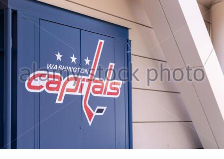 Washington Capitals Logo On The Side Of Their Home Arena Capital