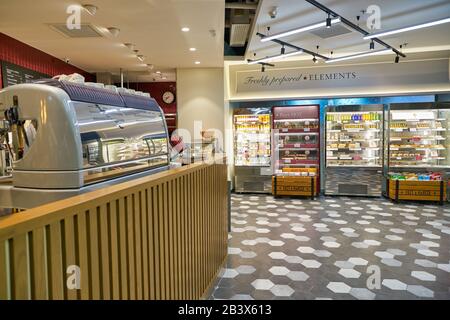 HONG KONG, CHINA - CIRCA JANUARY, 2019: interior shot of Pret a Manger. Pret a Manger is an international sandwich shop chain based in the United King Stock Photo