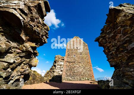 View of Smailholm Tower in Scottish Borders, Scotland UK Stock Photo