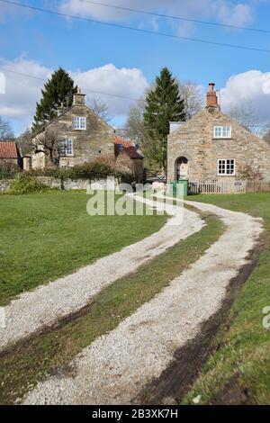 Hutton le Hole, one of the many picturesque villages in the North Yorkshire National Park. England, UK, GB. Stock Photo