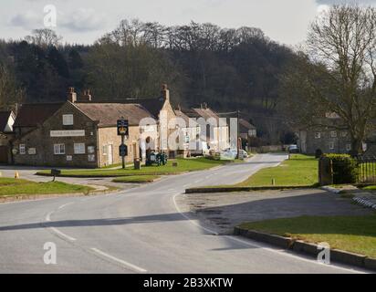 Hutton le Hole, one of the many picturesque villages in the North Yorkshire National Park. England, UK, GB. Stock Photo