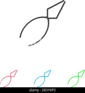 Pliers icon flat. Color pictogram on white background. Vector illustration symbol and bonus icons Stock Vector