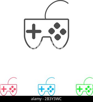 Joystick icon flat. Color pictogram on white background. Vector illustration symbol and bonus icons Stock Vector