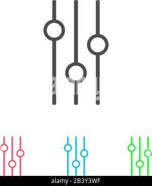 Equalizer icon flat. Color pictogram on white background. Vector illustration symbol and bonus icons Stock Vector