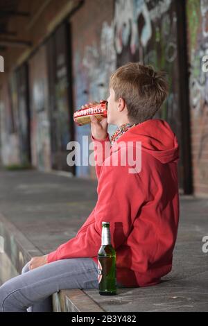 Jugendlicher, Bier, Trinken