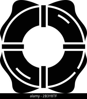 Salvage black icon, concept illustration, vector flat symbol, glyph sign. Stock Vector