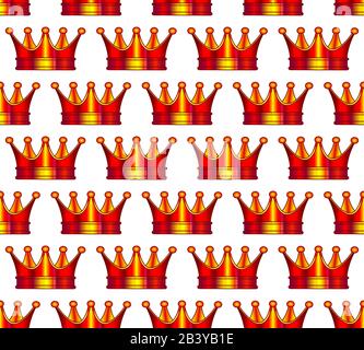 Seamless pattern of the royal crowns Stock Vector