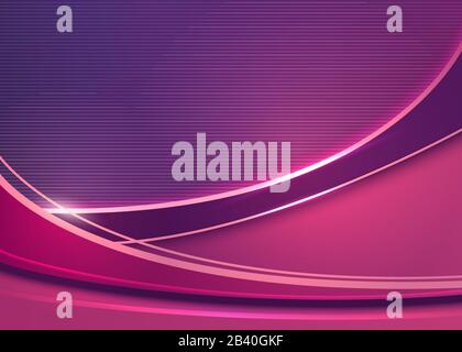 Speed ​glowing lights modern shapes background, promotional flyer leaflet violet purple poster Stock Vector