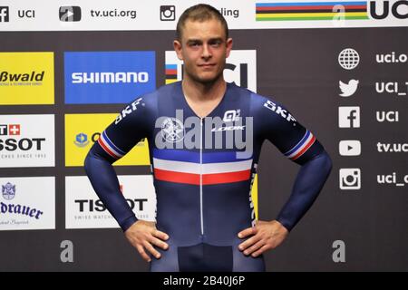 Michael D Almeida of France Men s 1Km Time Trial Podium during