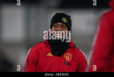 Derby, UK. 05th Mar, 2020. Anthony Martial of Man Utd pre match during the FA Cup 5th round match between Derby County and Manchester United at the Ipro Stadium, Derby, England on 5 March 2020. Photo by Andy Rowland. Credit: PRiME Media Images/Alamy Live News