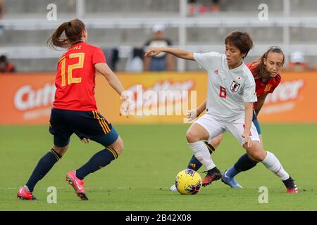 Orlando, Florida, USA. 5th Mar, 2020. Japan forward MANA IWABUCHI (8) competes for the ball during the SheBelieves Cup Spain vs Japan match at Exploria Stadium in Orlando, Fl on March 5, 2020. Credit: Cory Knowlton/ZUMA Wire/Alamy Live News Stock Photo