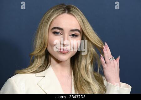 New York, USA. 05th Mar, 2020. Sabrina Carpenter attends the premiere of Hulu's 'Big Time Adolescence' at Metrograph in New York, NY, March 5, 2020. (Photo by Anthony Behar/Sipa USA) Credit: Sipa USA/Alamy Live News Stock Photo