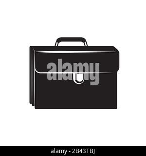 the portfolio icon is black on an isolated white layer. Vector image Stock Vector