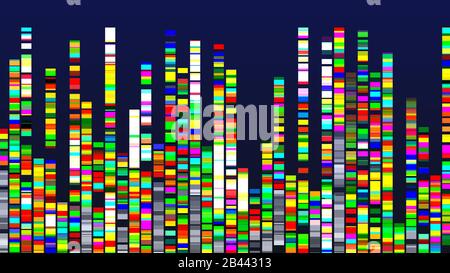 Genome Design Multicolor Data Visualization Vector Stock Vector