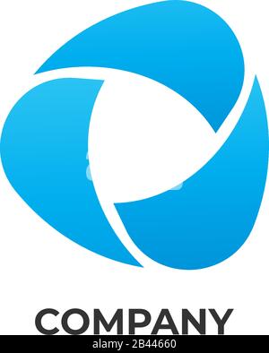 Abstract water vortex illustration. tsunami icon. Logo design template. Disaster, Recycle logo concept isolated on white background, save the ocean, s Stock Vector