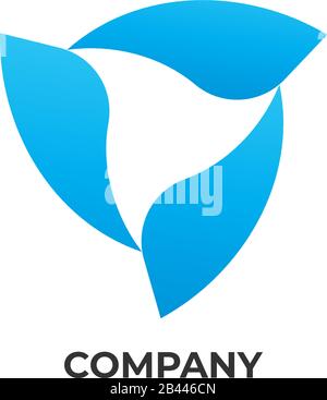 Illustration of abstract water vortex like a fish. Disaster, Recycle logo concept isolated on white background. tsunami icon. save the water Logo desi Stock Vector