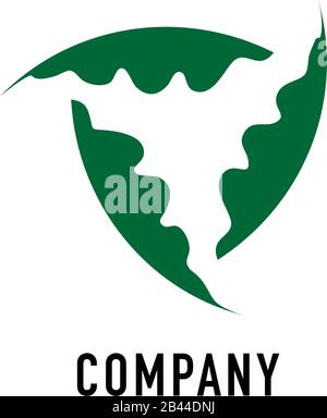 Abstract leaf cycle illustration. Recycle logo concept isolated on white background. Nature logo design template. Save the earth, save aour planet cam Stock Vector