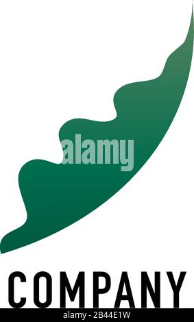 Abstract leaf illustration. Nature logo concept isolate on white background. Save the earth campaign. save aour planet logo design template Stock Vector