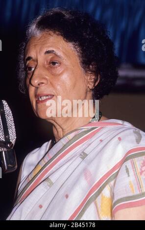 Indira Gandhi, Prime Minister of India, Indira Priyadarshini Gandhi, Indian politician, Indian National Congress, India, Asia Stock Photo