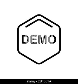Demo icon Stock Vector