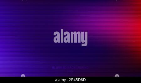Abstract dark blue blurred background red lighting with horizontal lines surface. Vector illustration Stock Vector