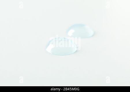 Contact lenses on white background, close up Stock Photo