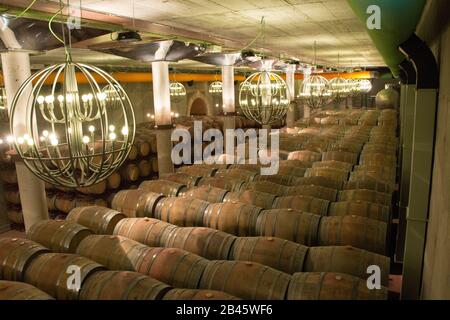 Morales de Toro / Zamora, Spain - 28 Sep. 2014: Wine production in the old days, machines from old fashioned wine production in Spain, Machines on ins Stock Photo