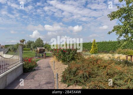 Morales de Toro / Zamora, Spain - 28 Sep. 2014: Wine production in the old days, machines from old fashioned wine production in Spain, Machines on ins Stock Photo