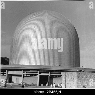 BARC Atomic Reactor, Trombay, under construction, Bombay, Mumbai, Maharashtra, India, Asia, 1957, 1961, old vintage 1900s picture Stock Photo