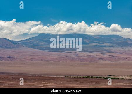 Licancabur volcano near San Pedro de Atacama in northern Chile. Stock Photo