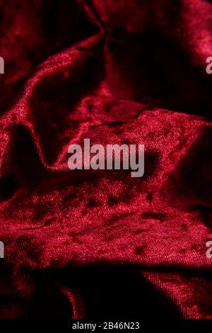 Red velvet material background Stock Photo