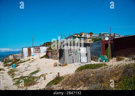 shacks in informal settlement in khayelitsha township, cape town, south ...