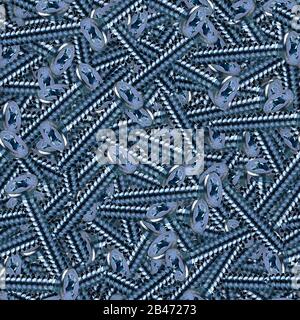 Sheet Metal Screws Seamless Texture Tile Stock Photo