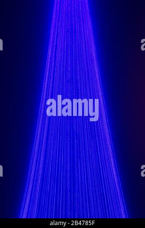 A abstract designs with lights in the dark. Lightpainting Stock Photo