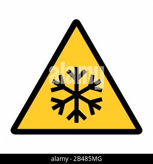 Cold Warning Sign Stock Vector