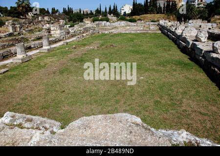 Greece, Athens. Area of Kerameikos (Ceramicus). Its name derives from 'potter's quarter'. Northwest of the Acropolis. Old cemetery. Ruins. Stock Photo