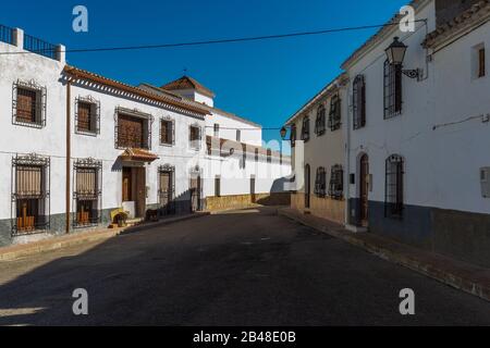 Traditional Spanish Rural Houses in El Contador, A Small town In Andalusia Spain Stock Photo