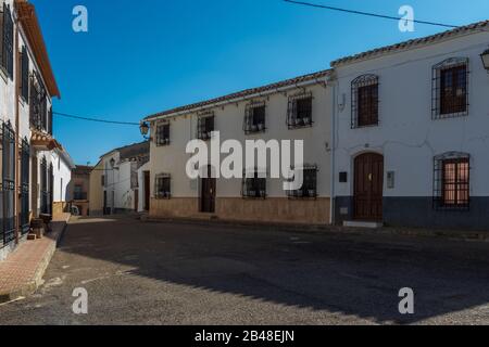 Traditional Spanish Rural Houses in El Contador, A Small town In Andalusia Spain Stock Photo