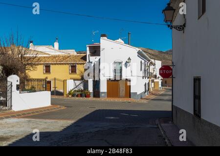 Traditional Spanish Rural Houses in El Contador, A Small town In Andalusia Spain Stock Photo